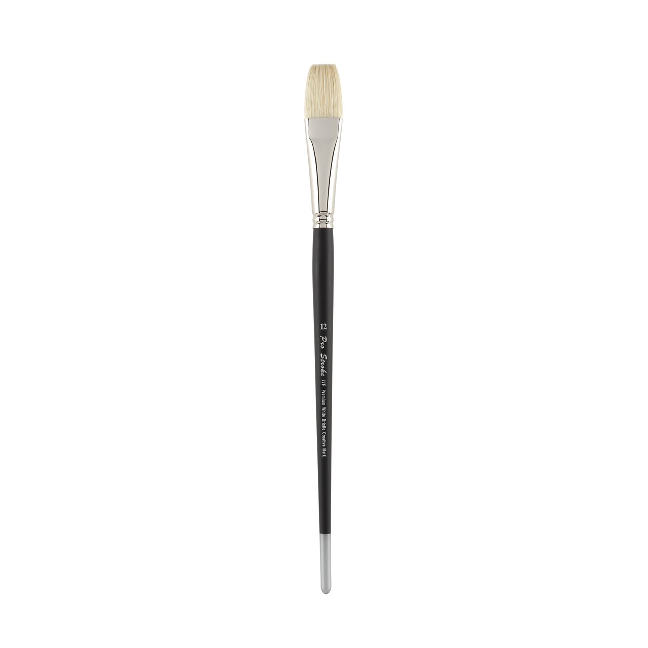 Creative Mark Pro Stroke Premium White Chungking Hog Bristle Artist Paint Brush - Flat - Natural Bristle Brush w/ Great Control Suitable for Oils, Watercolors, Acrylics, Alkyds, Caseins